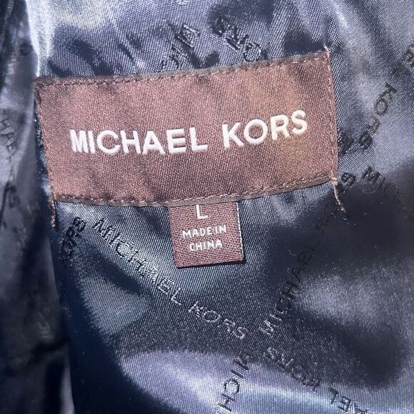 ✨Michael Kors Men's Blue Pike Slim-Fit Wool-Blend Coat Jacket Size Large✨ - Picture 5 of 9
